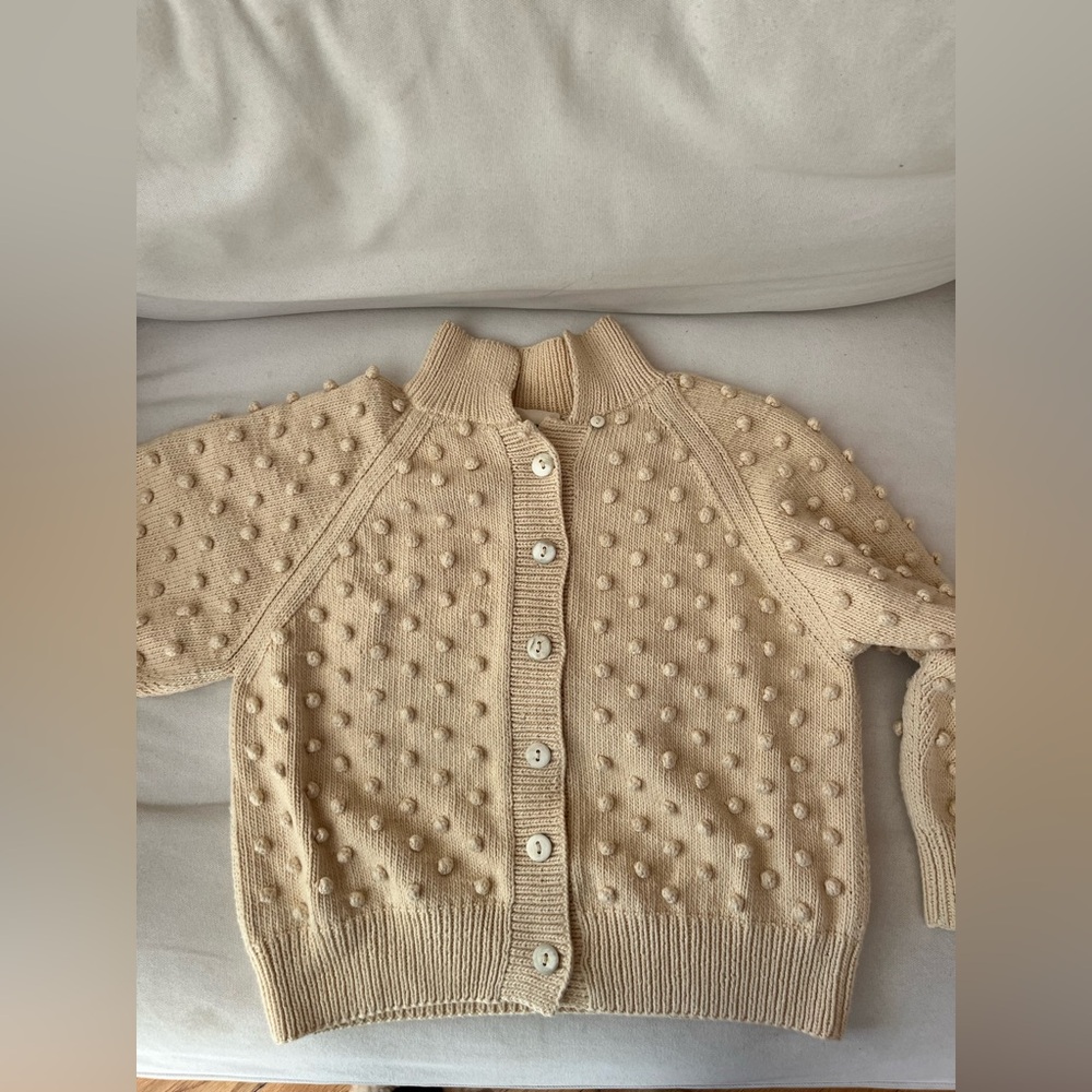 Misha and puff cotton popcorn cardigan